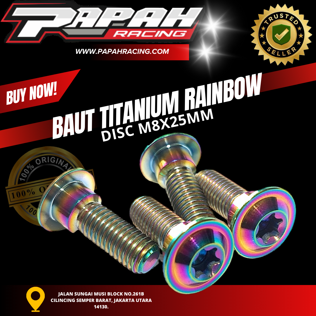 BAUT TITINIUM RAINBOW DISC M8X25MM